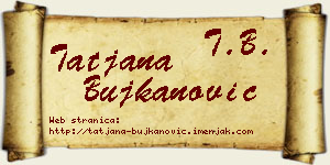 Tatjana Bujkanović vizit kartica